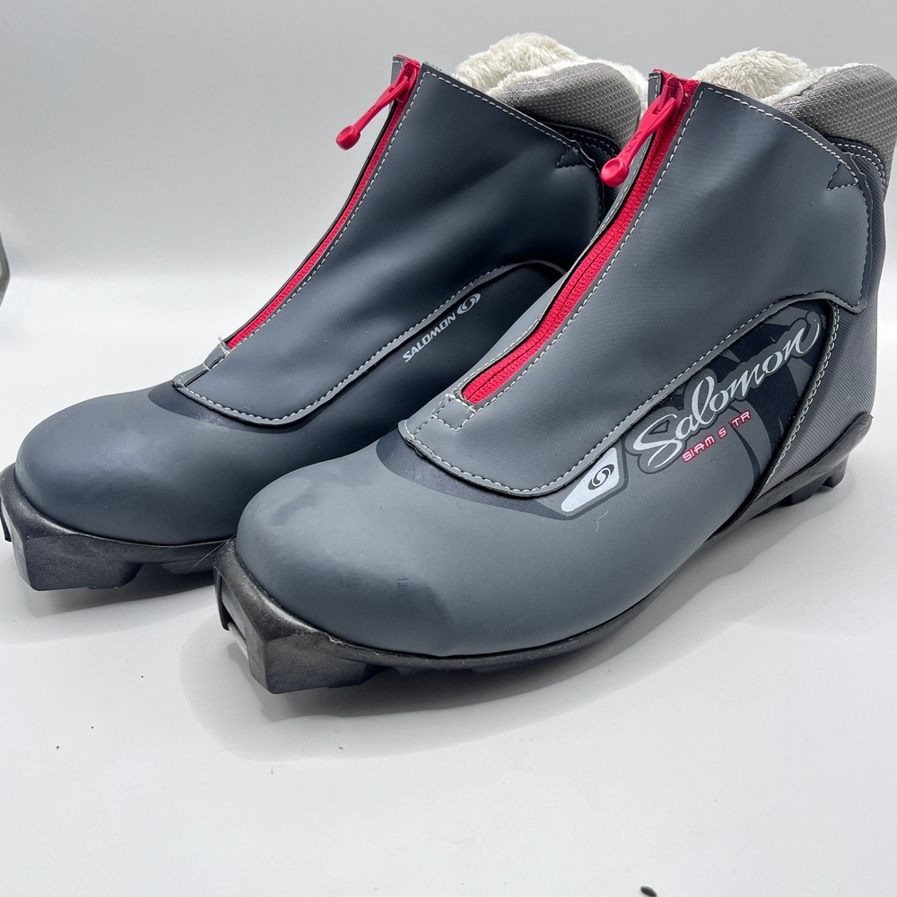 Salomon Siam 5 TR Cross Country Ski Boots Womens 9 Gray SNS Profil Touring
